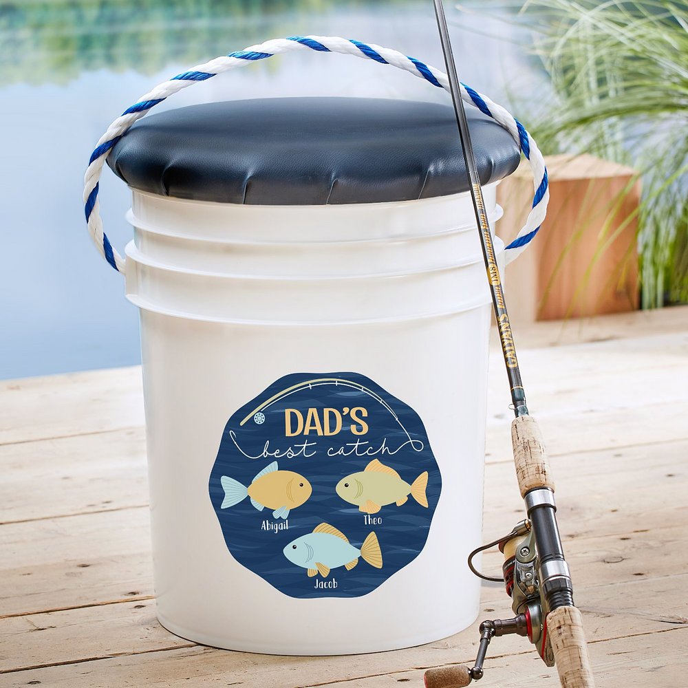 Greatest Catch Personalized Fishing Pail and Seat