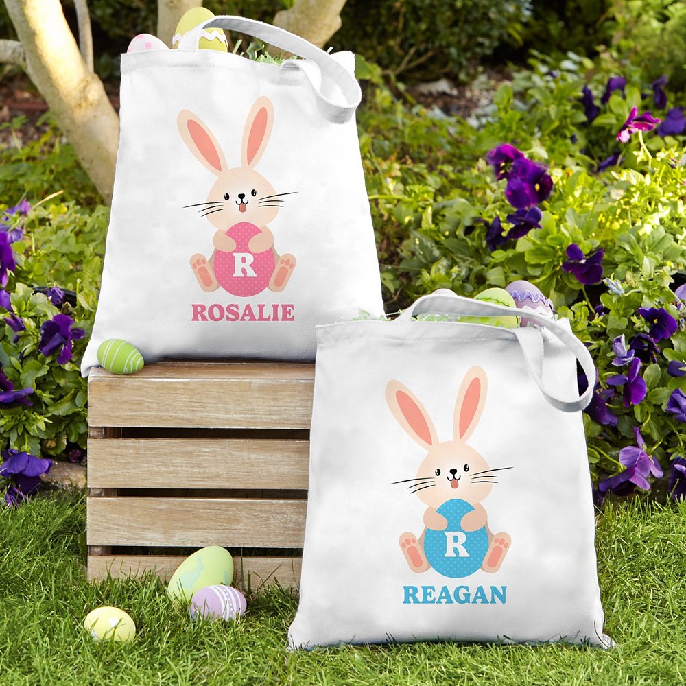 Sweet Bunny & Egg Tote Bag