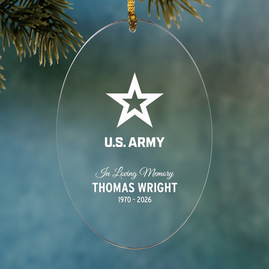 U.S. Army® In Loving Memory Oval Ornament
