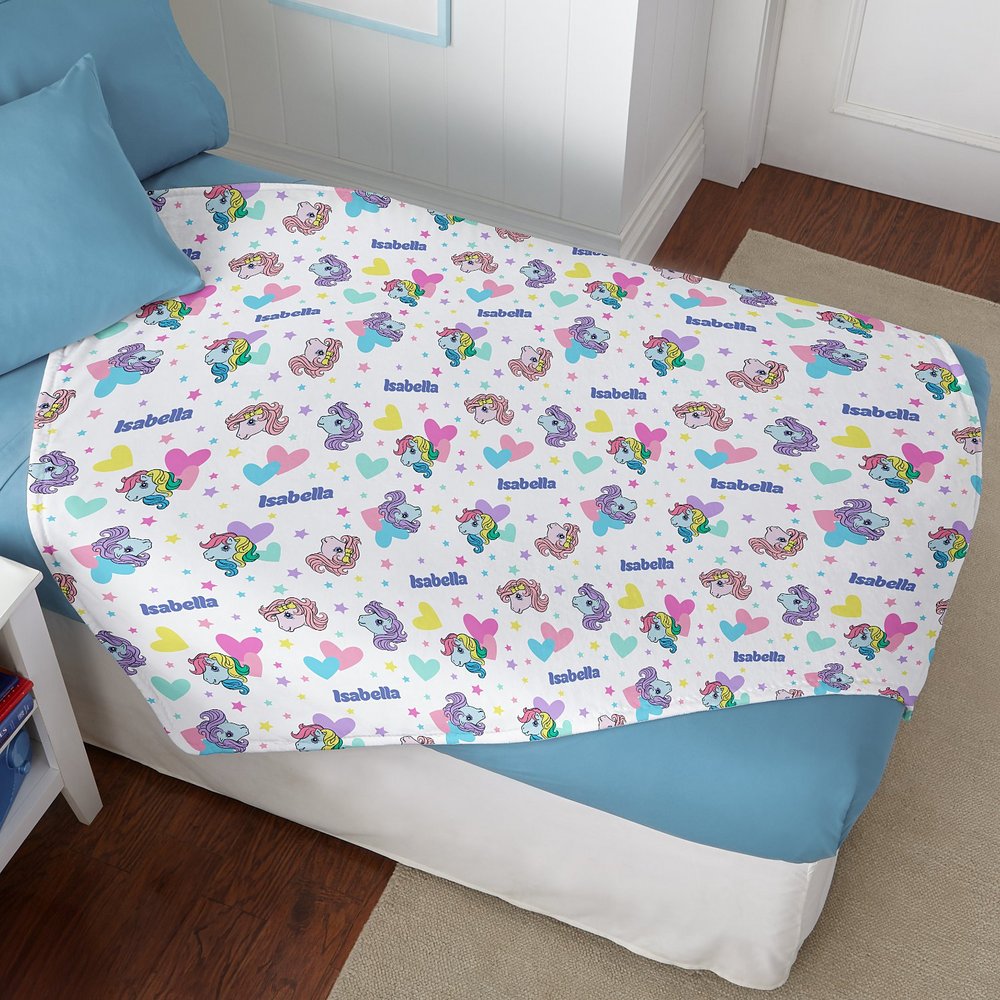My Little Pony Retro Colorful Hearts Plush Blanket