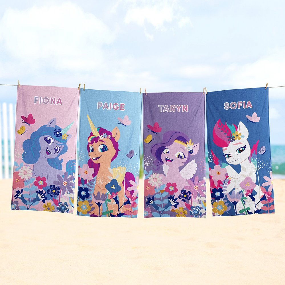 My Little Pony Sunsplashed Personalized Beach Towel
