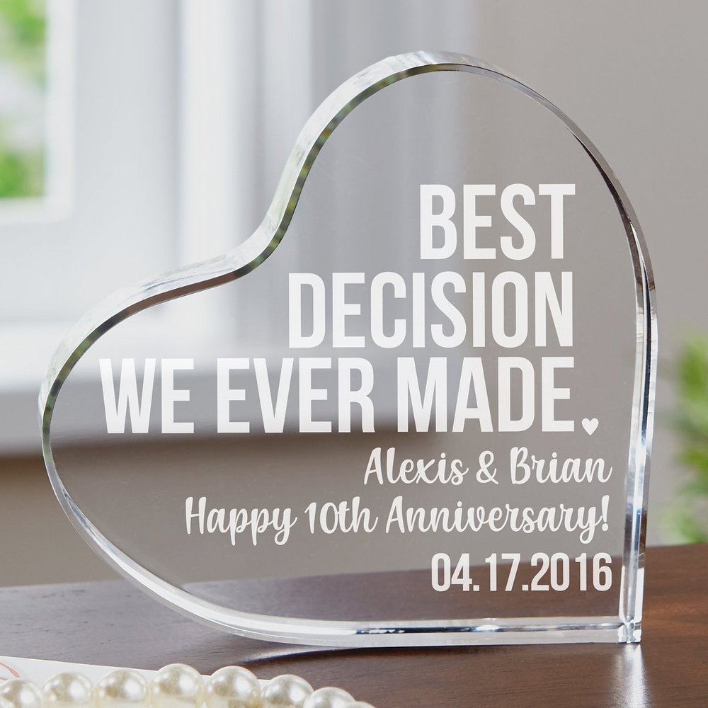Timeless Love Personalized Anniversary Acrylic Heart