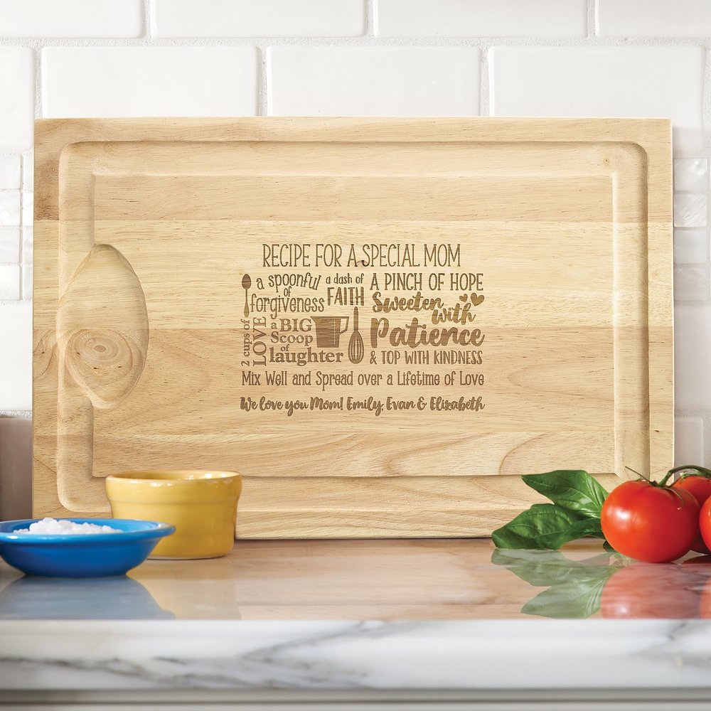 Recipe for an Exceptional Someone Personalized Maple Wood Chopping Board