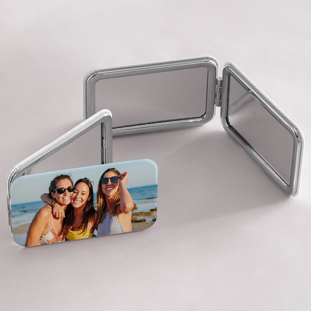Picture-Perfect Dual-Sided Personalized Photo Purse Mirror
