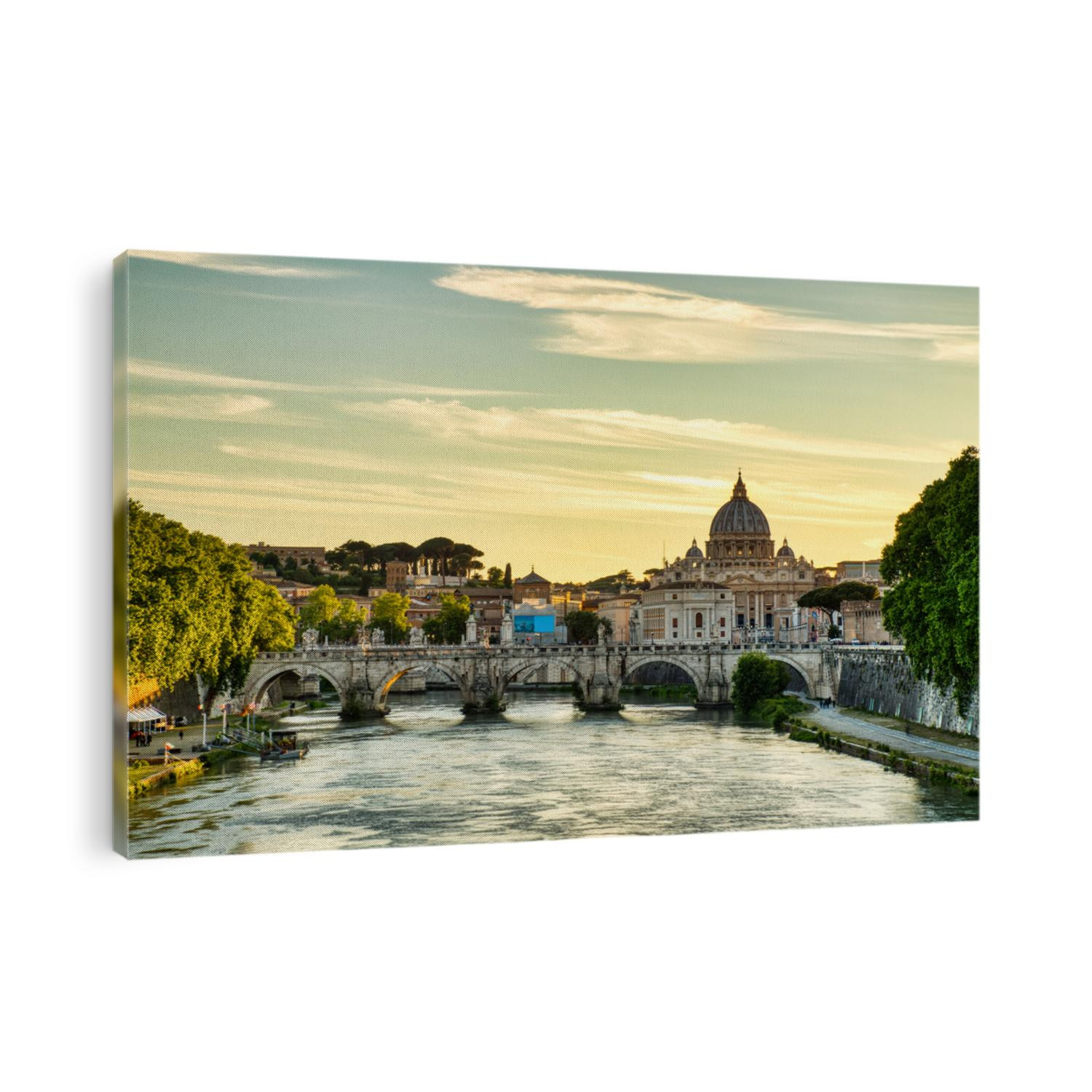 St. Peter's Cathedral in Rome at Sunset, Italy