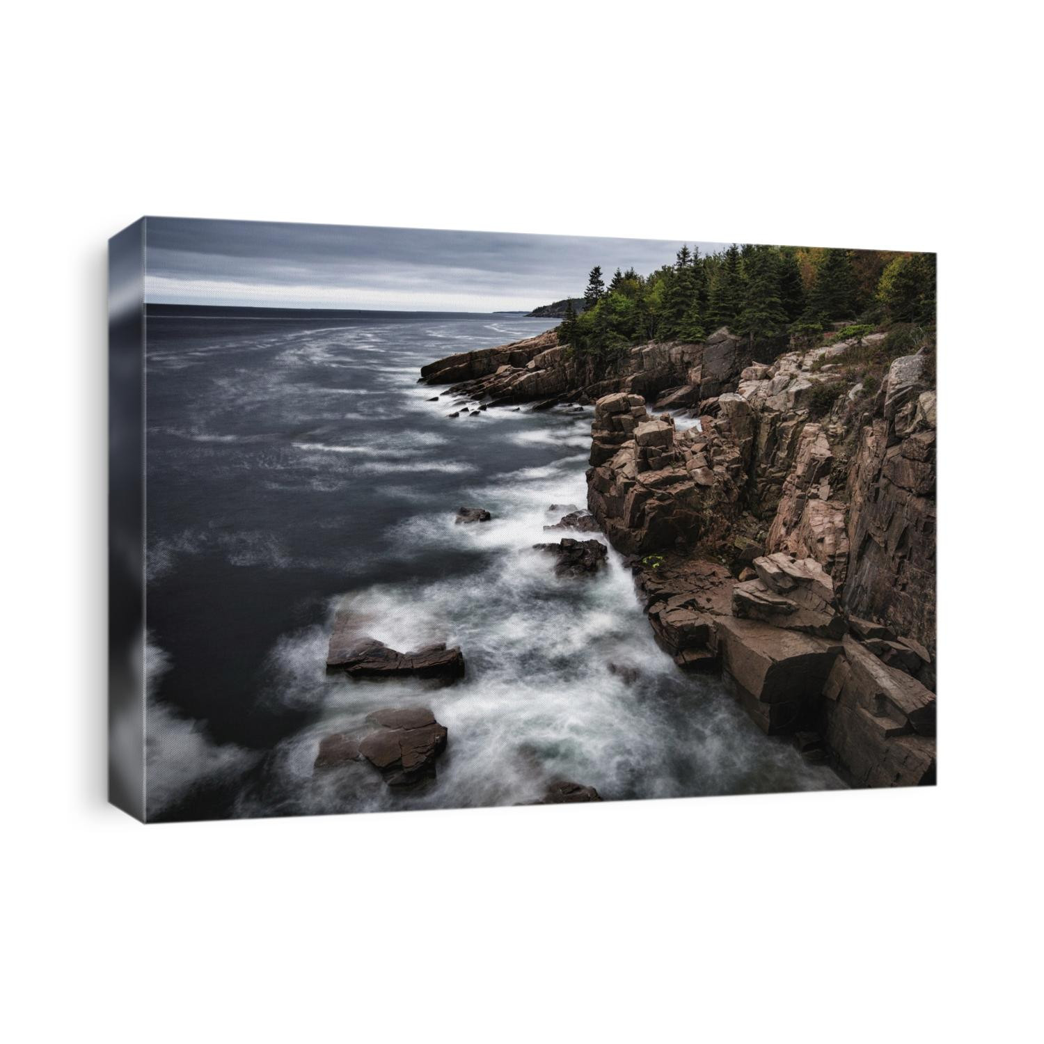 The rocky cliffs of Acadia National Park in Maine