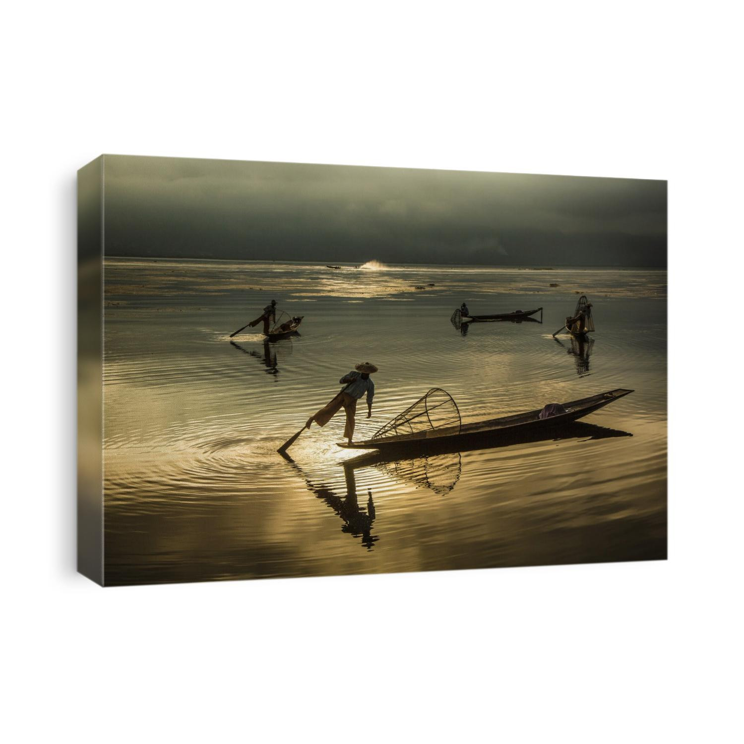 Inle Lake fisherman at sunrise