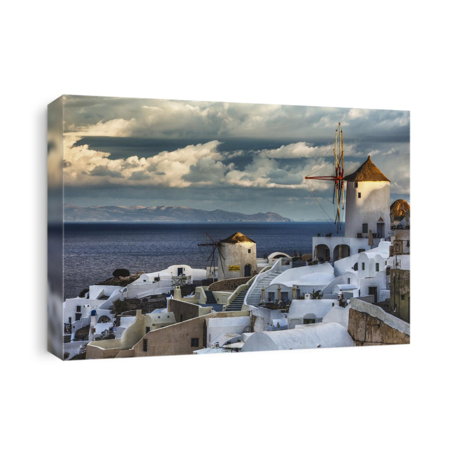 Sunset at Oia, on the island of Santorini, Greece