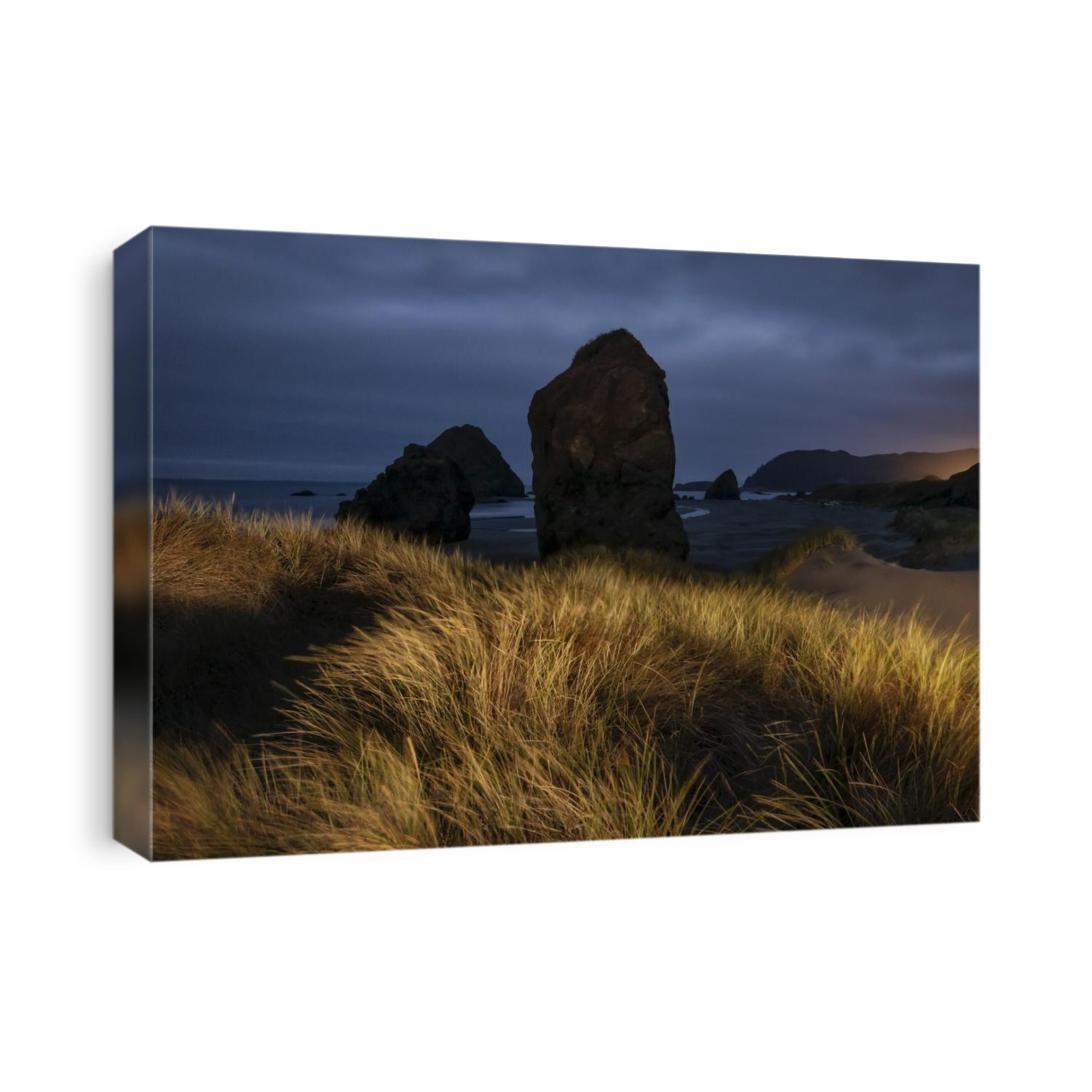 Seastacks at dusk on the Oregon Coast
