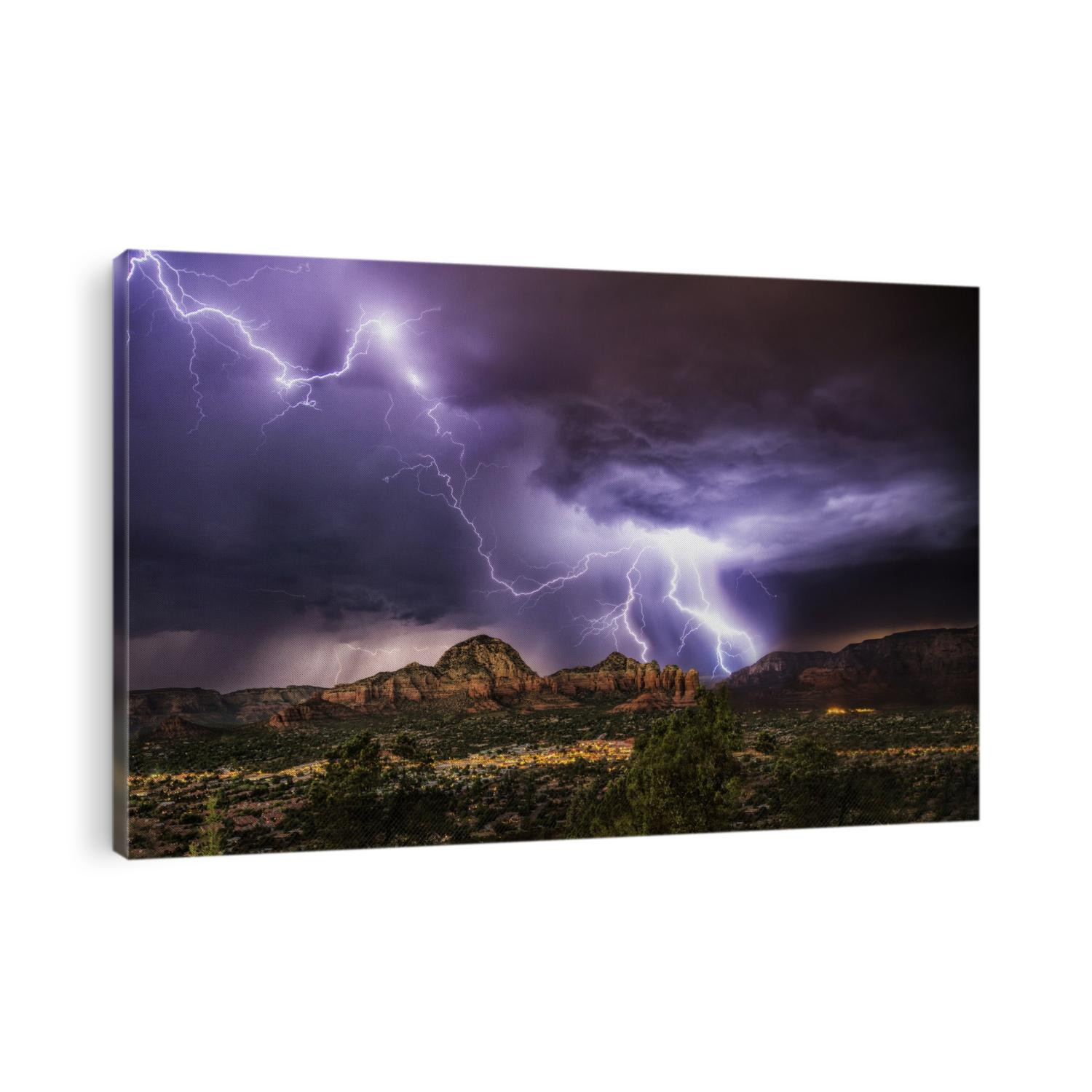 Lightning storm over Sedona, Arizona