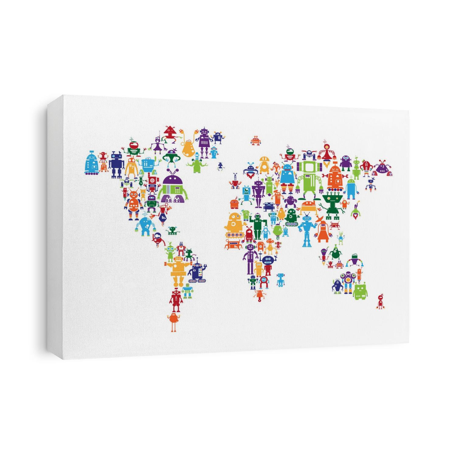 A map of the world made with robots