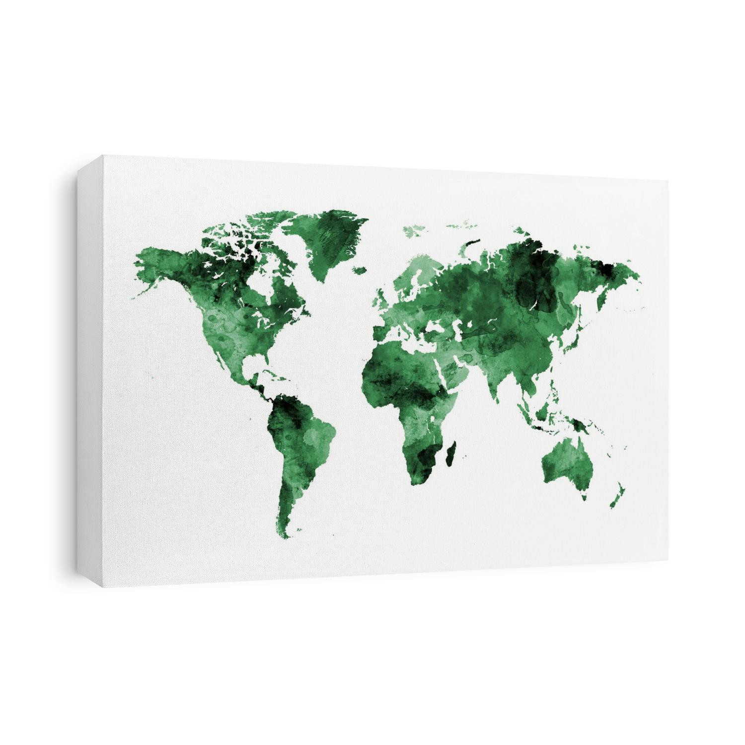 Watercolor world map