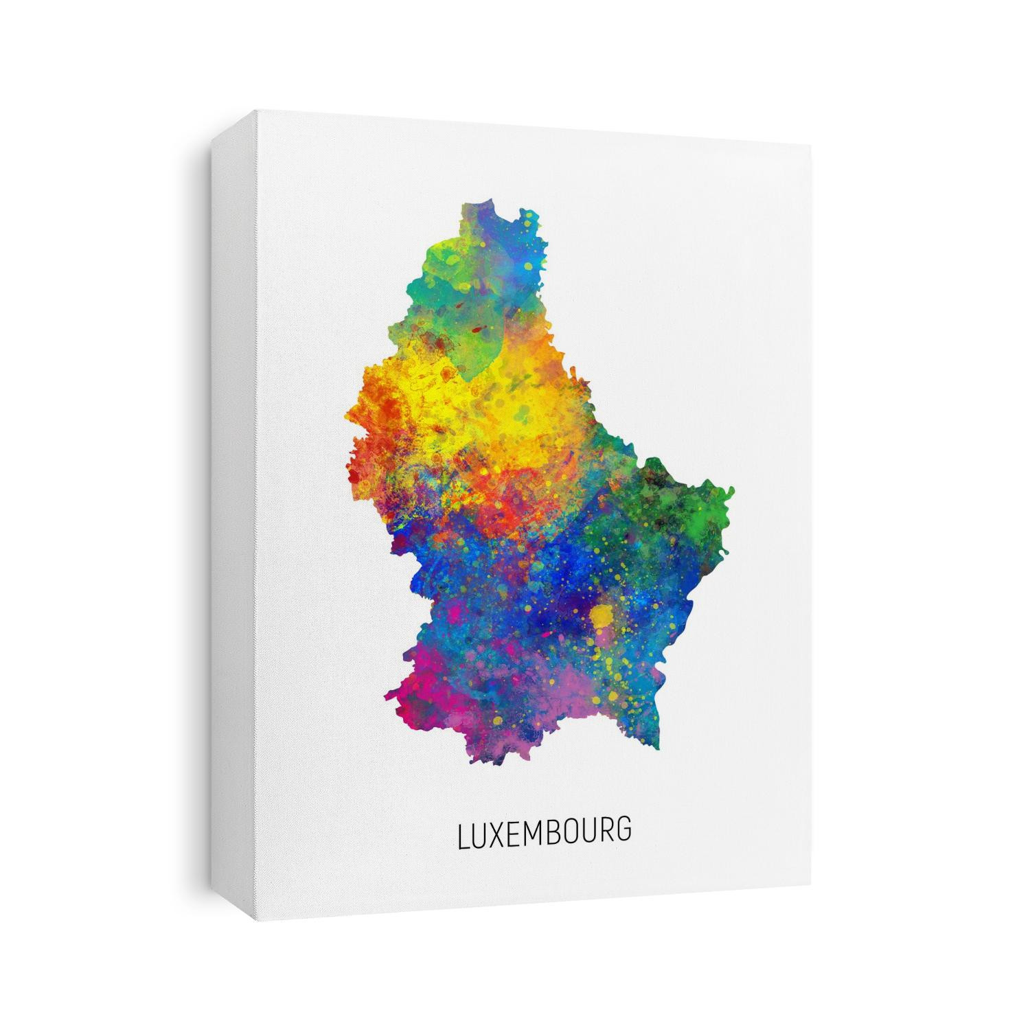 A watercolor map of Luxembourg