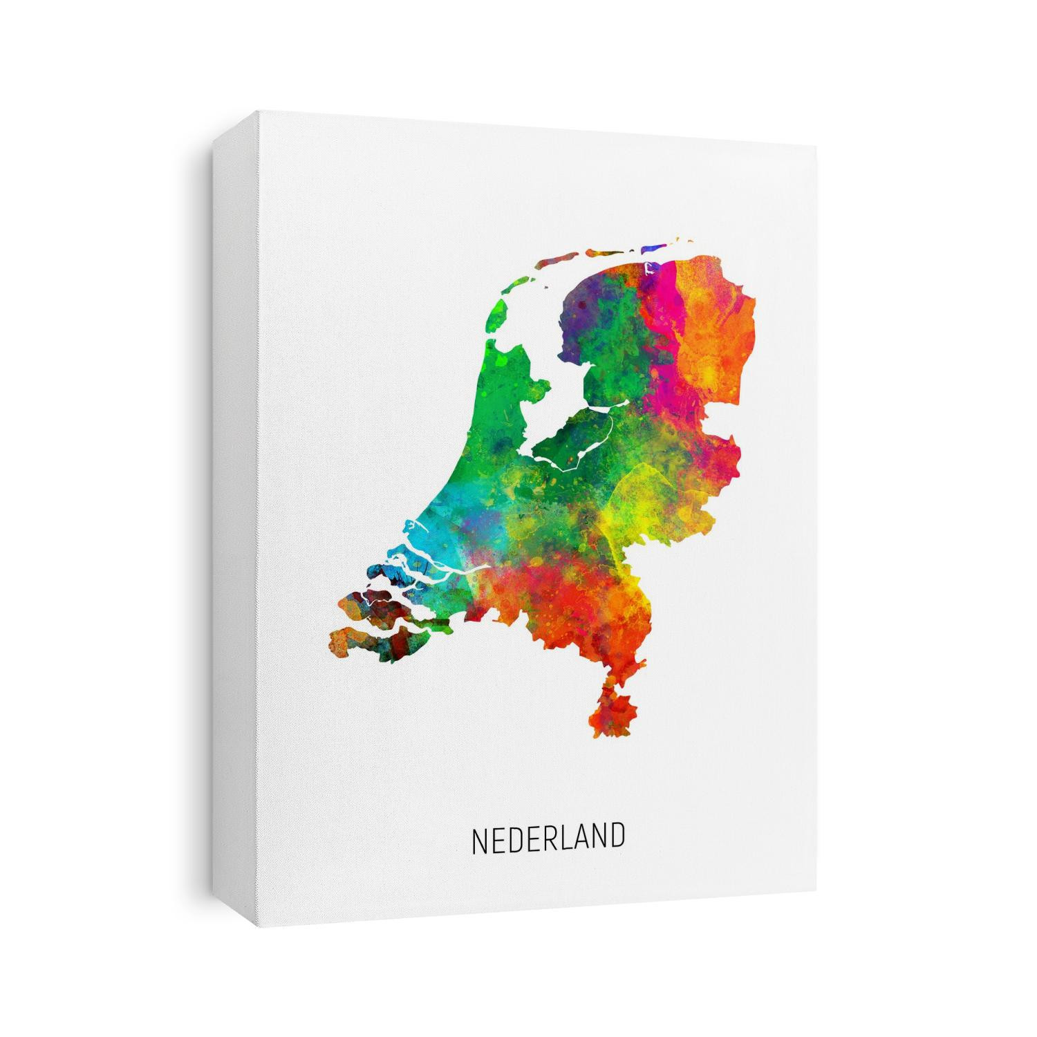 A watercolor map of Nederland