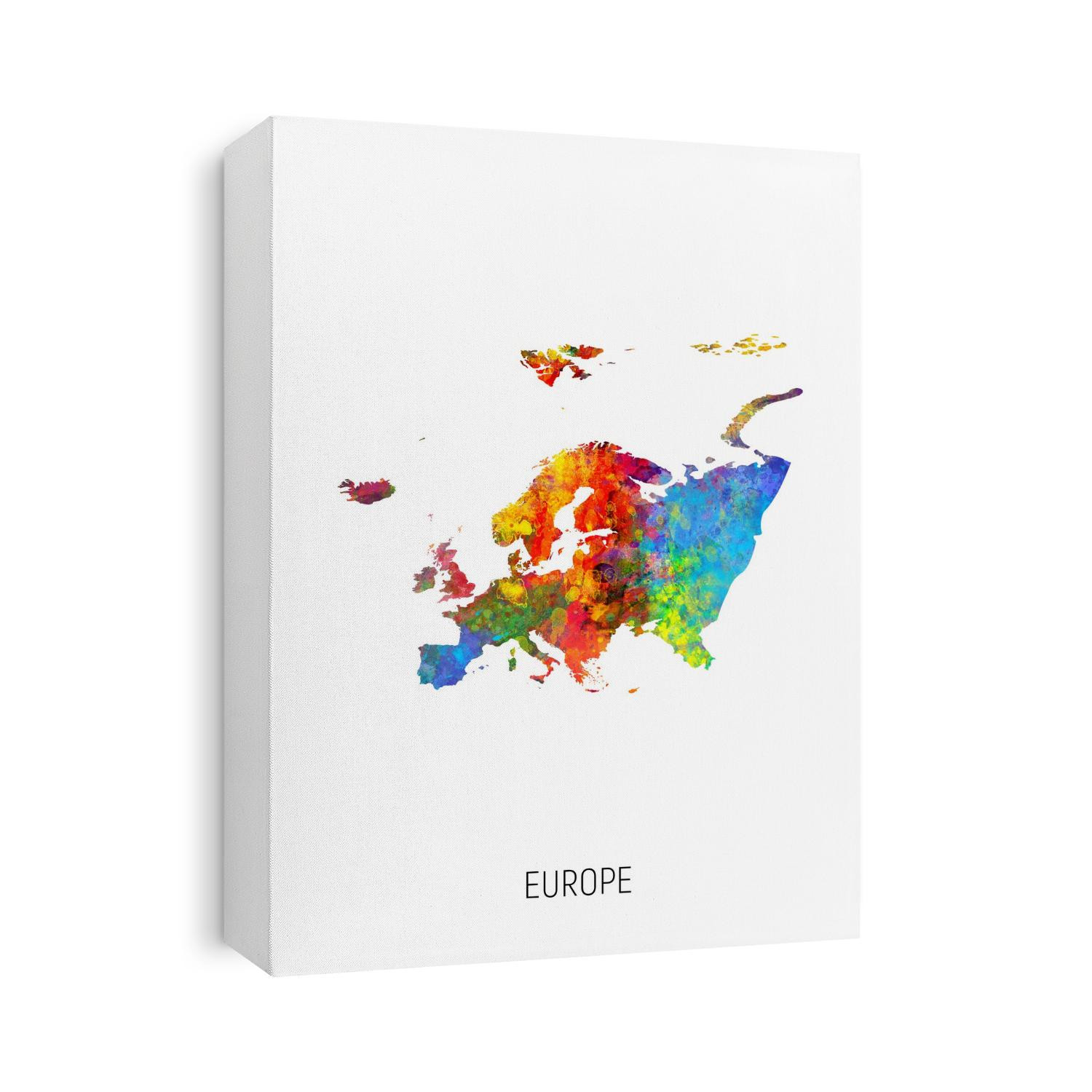 A watercolor map of Europe