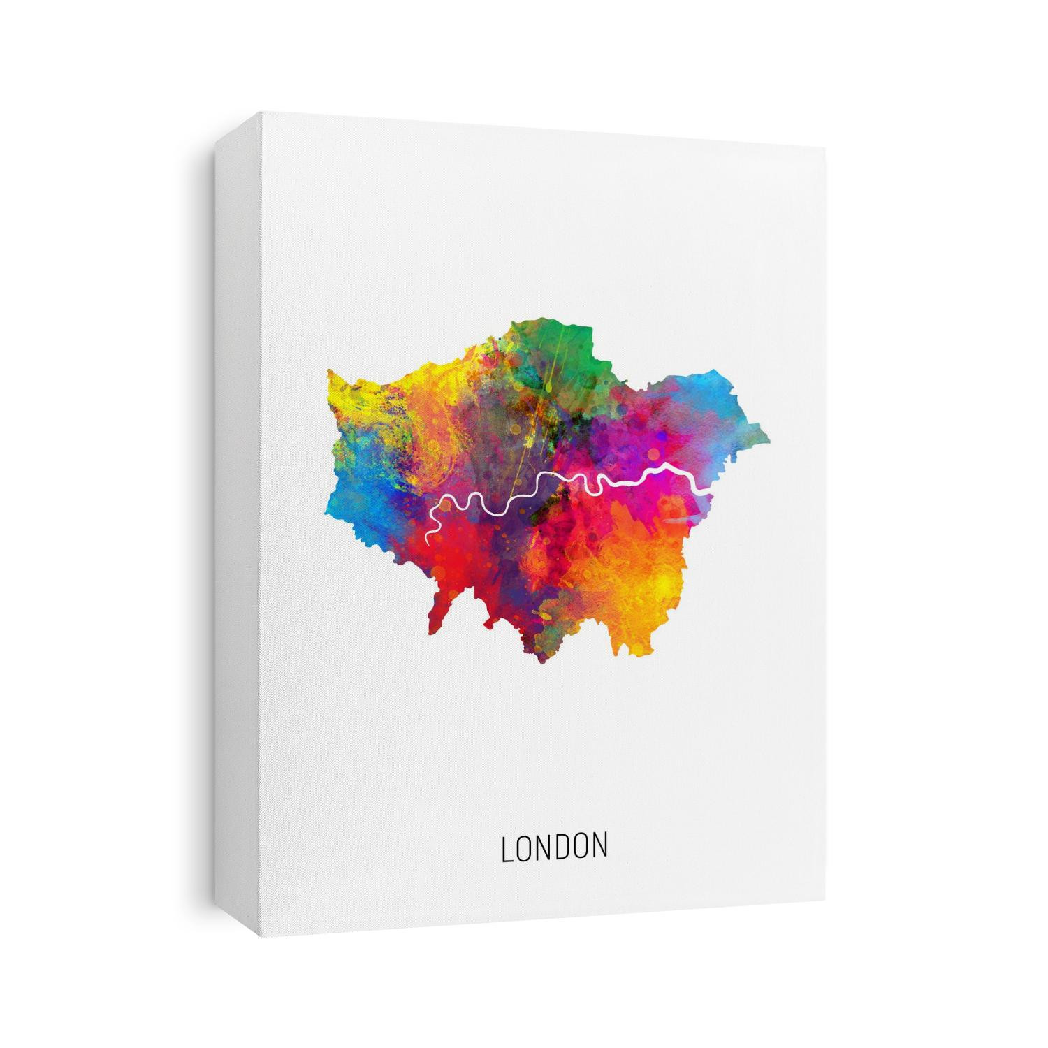 A watercolor map of London