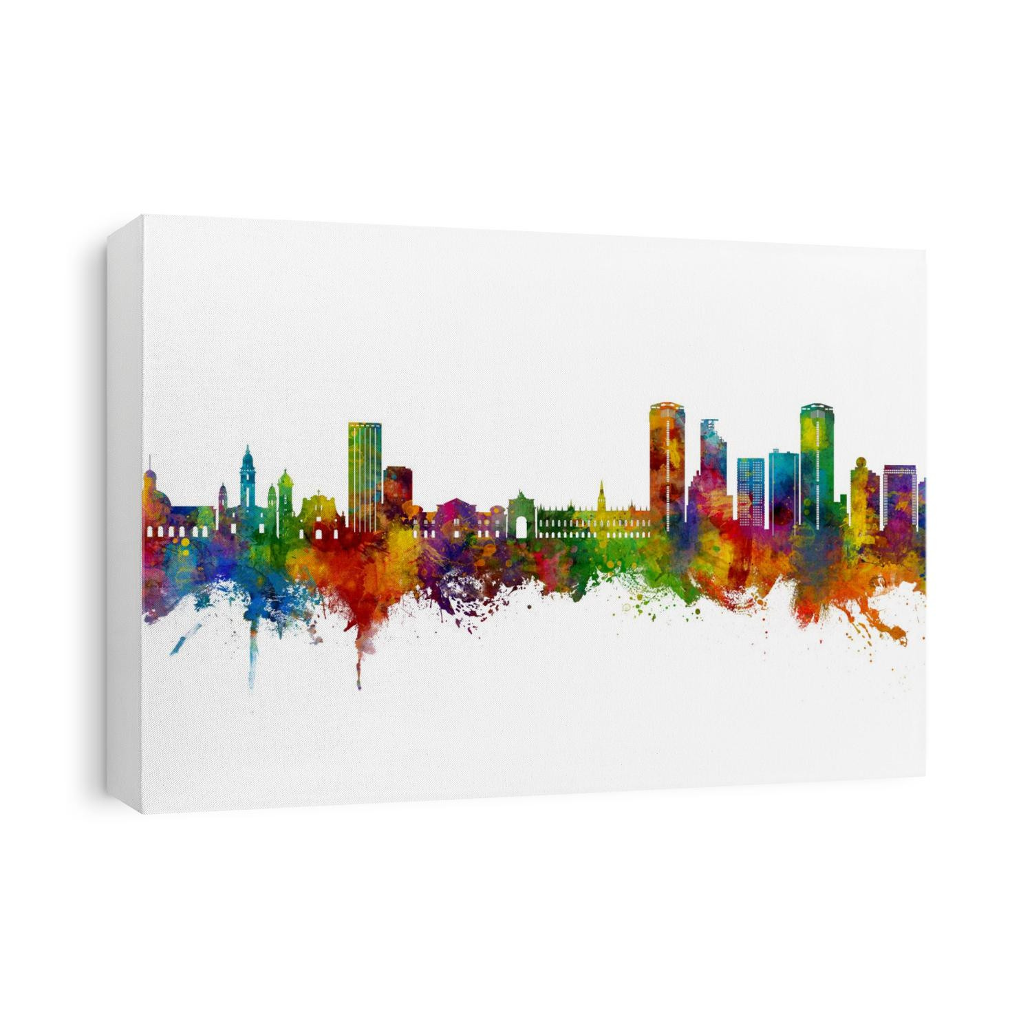 Watercolor art print of the skyline of Caracas, Venezuela