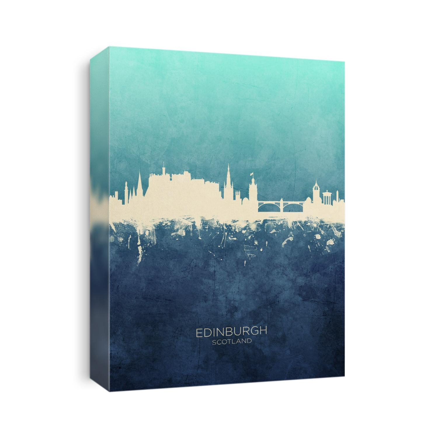 Watercolor art print of the skyline of Edinburgh, Scotland, United Kingdom