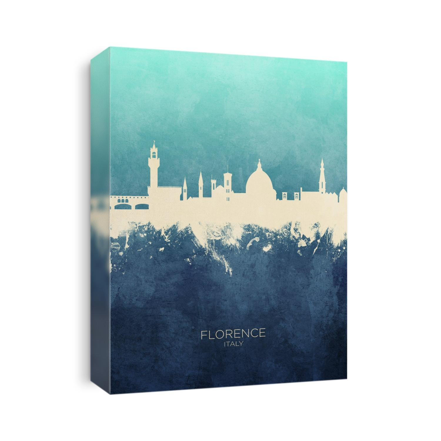 Watercolor art print of the skyline of Florence, Italy