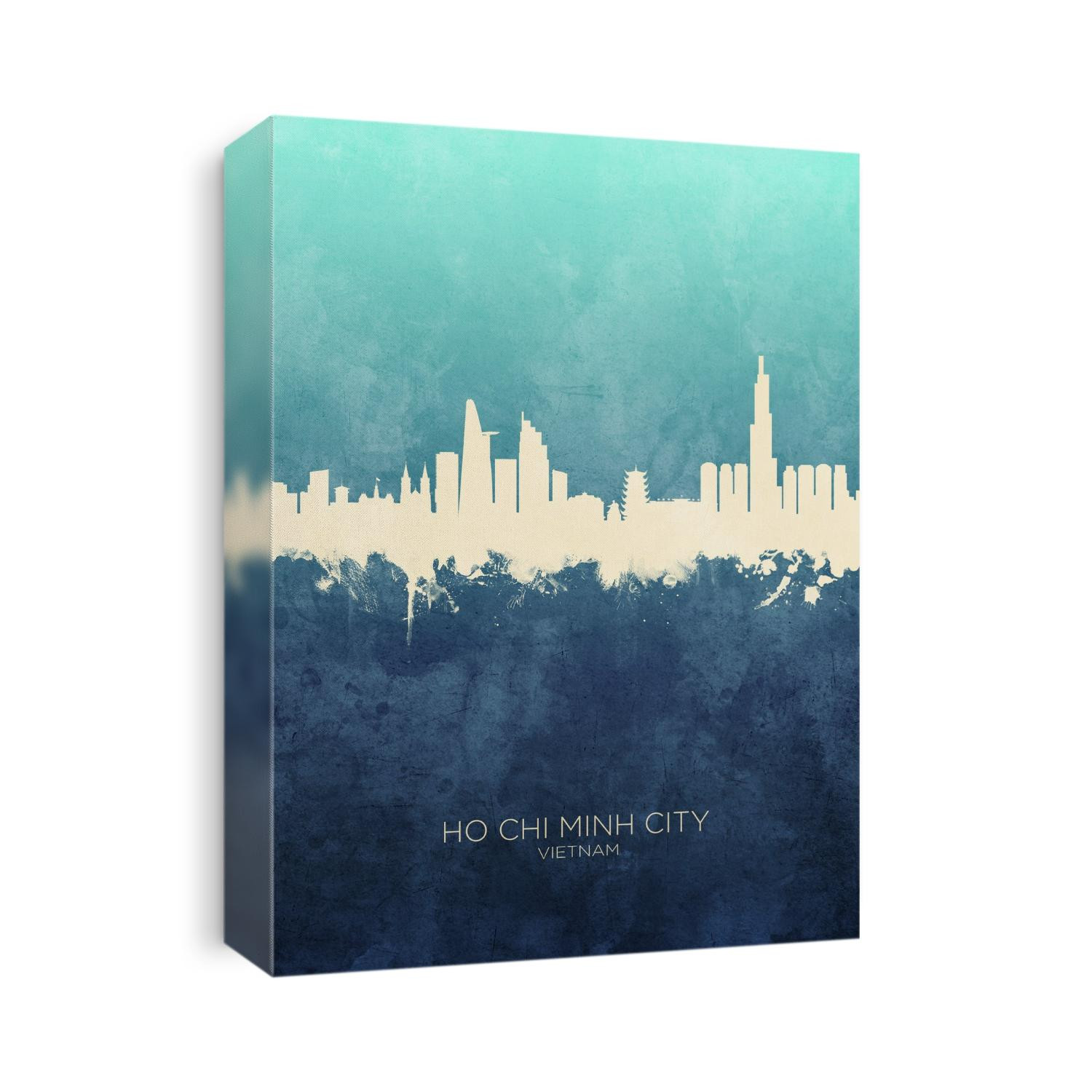 Watercolor art print of the skyline of Ho Chi Minh City, Vietnam