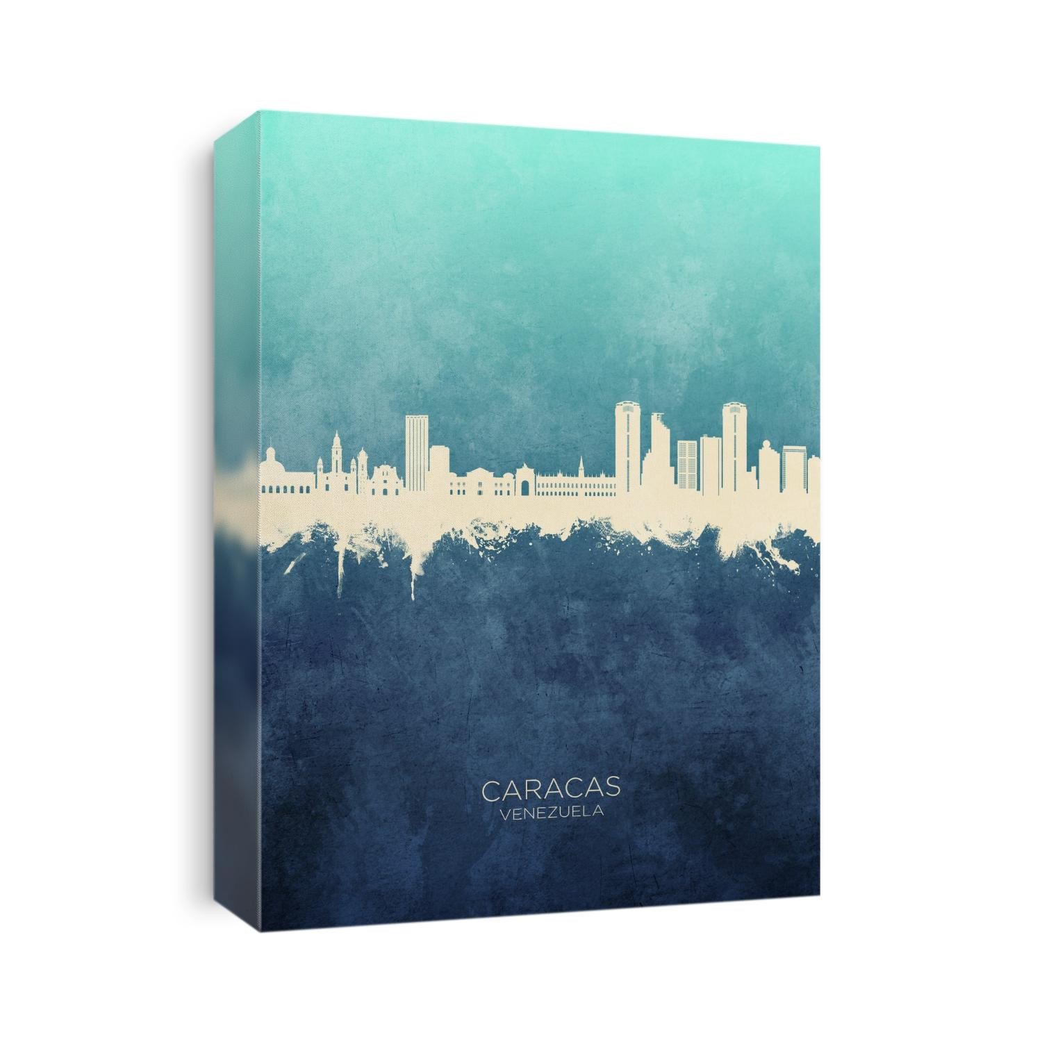 Watercolor art print of the skyline of Caracas, Venezuela