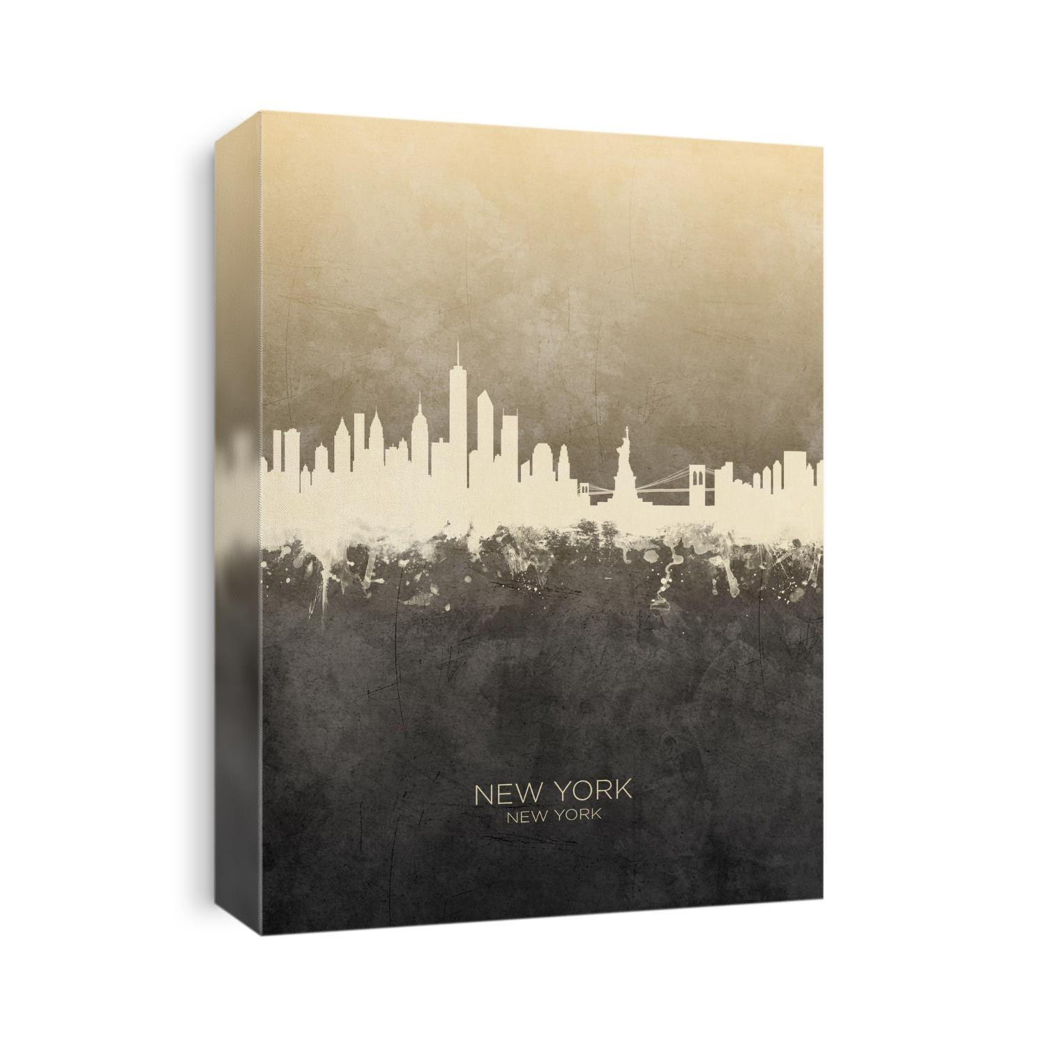 Watercolor art print of the skyline of the City of New York, New York, United States