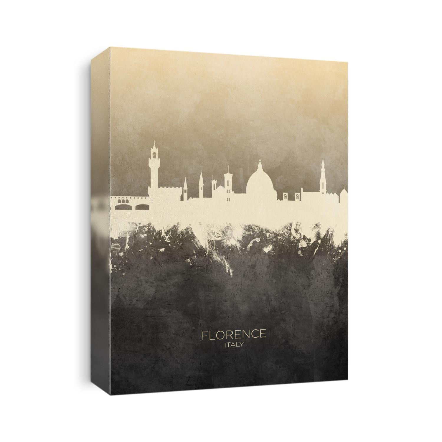 Watercolor art print of the skyline of Florence, Italy