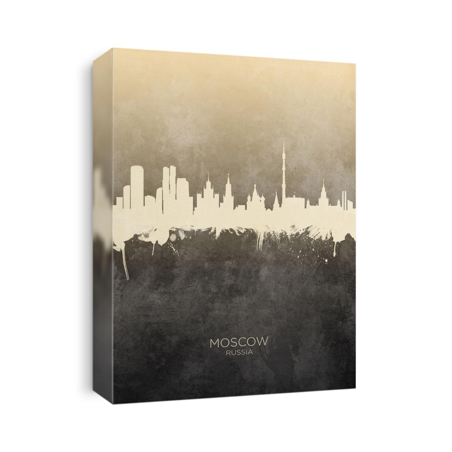 Watercolor art print of the skyline of Moscow, Russia