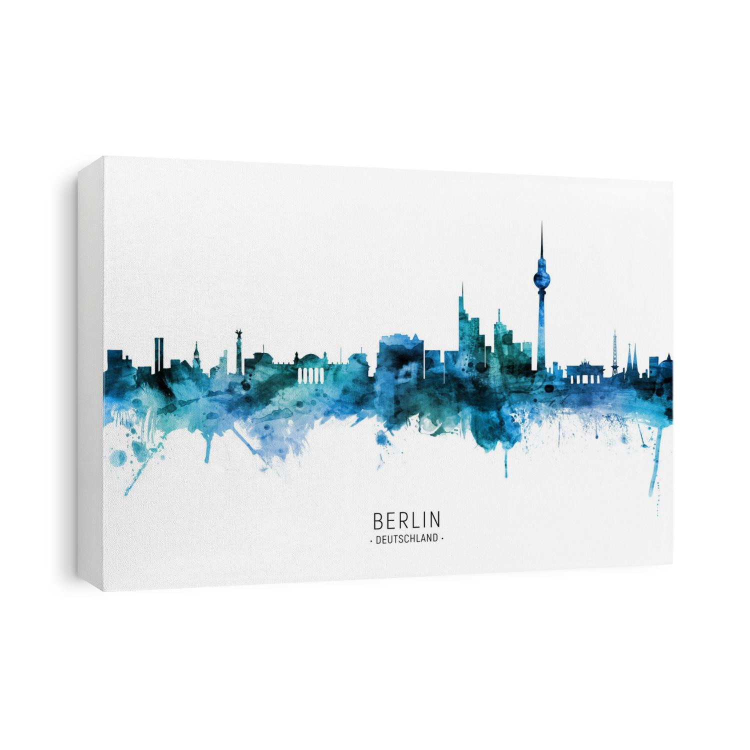 Watercolor art print of the skyline of Berlin, Germany