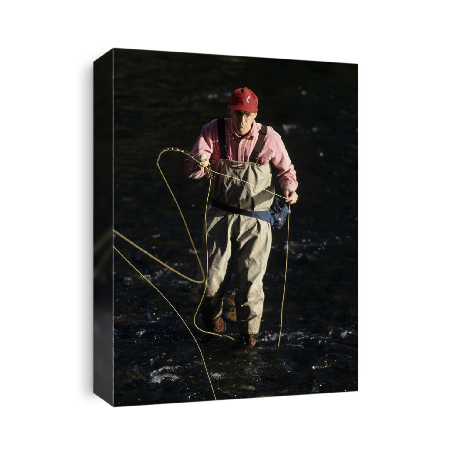 Fly fisherman.