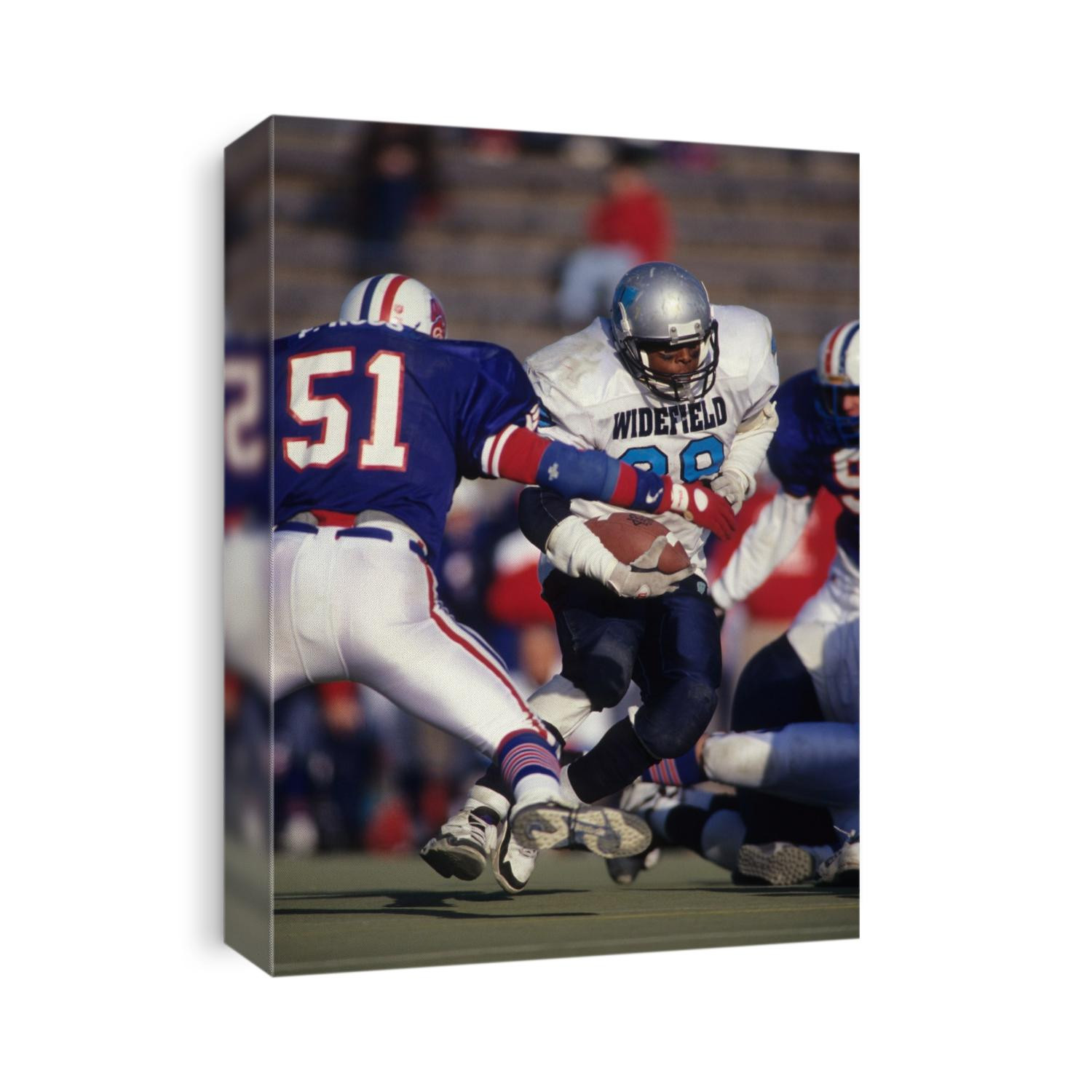 Football players in action