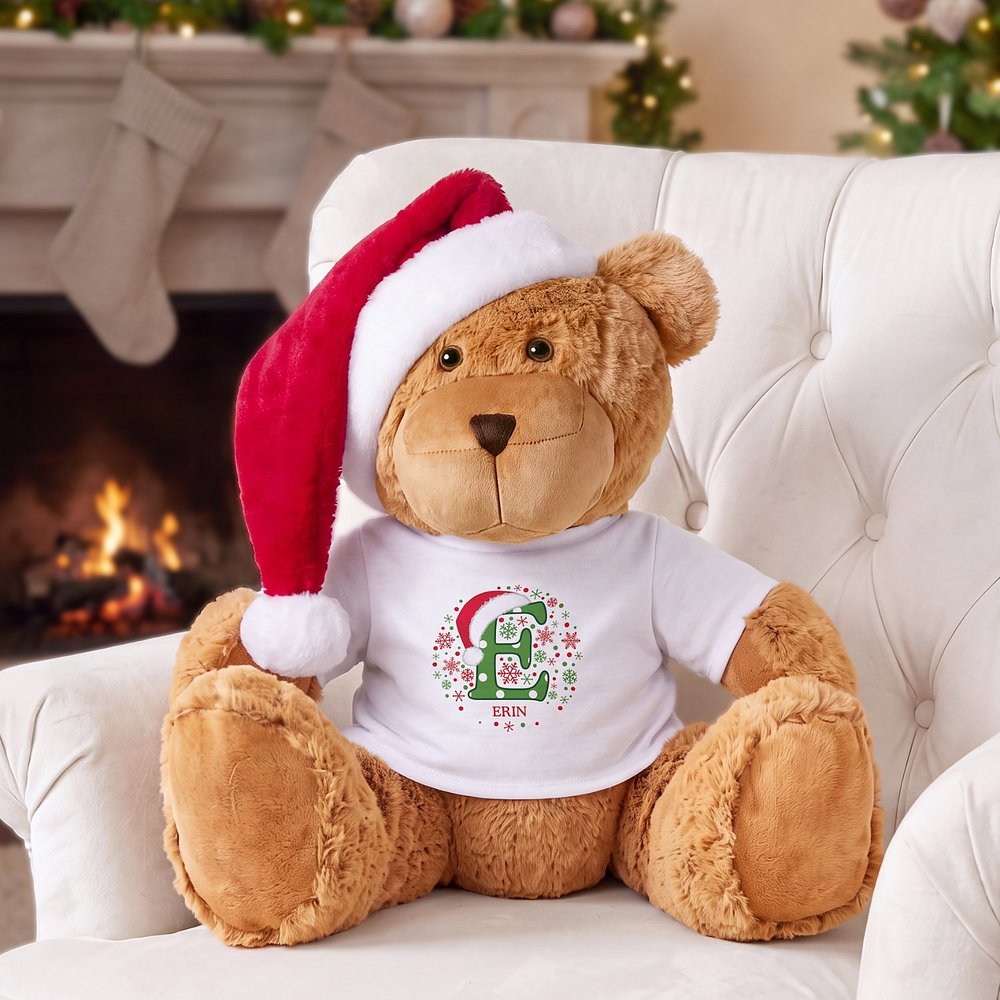 Christmas Plush Bear With Santa Hat T-Shirt