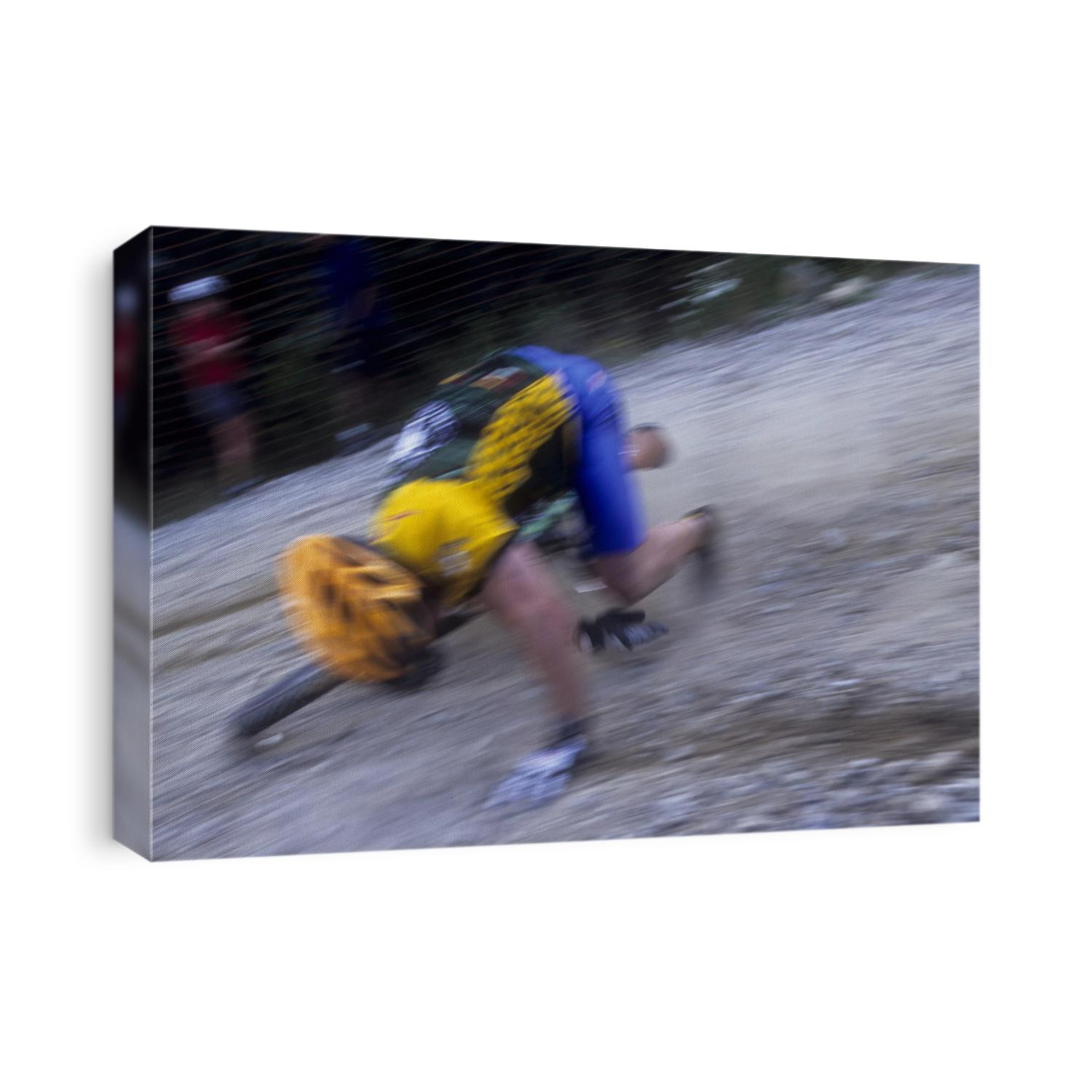 Injured mountain bicycllist.