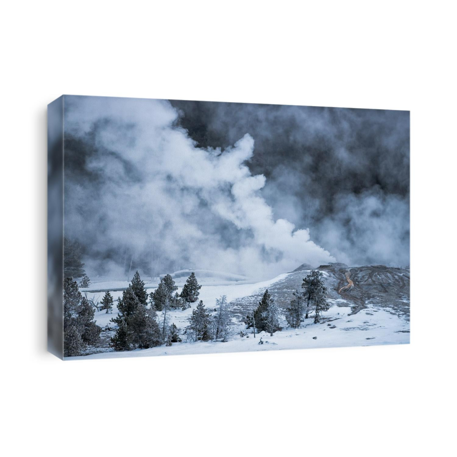 A winter morning in Yellowstone