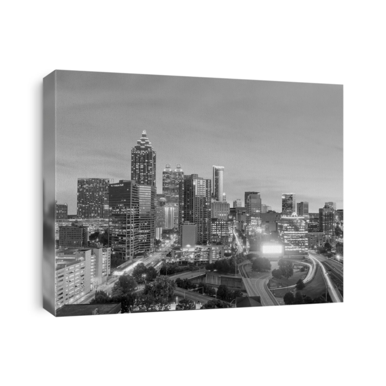 Skyline of Atlanta city at sunset in Georgia, USA