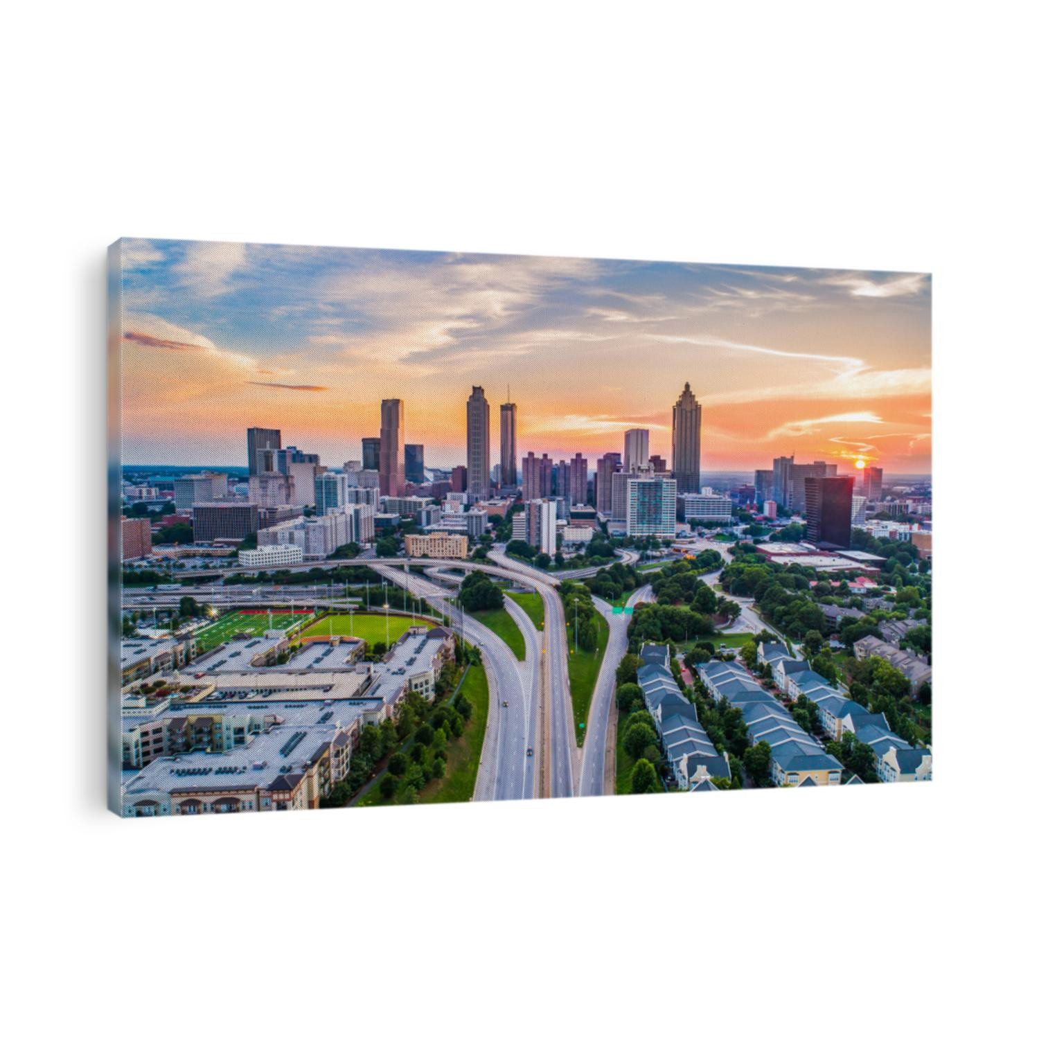 Atlanta, Georgia, USA Downtown Skyline Aerial Panorama.