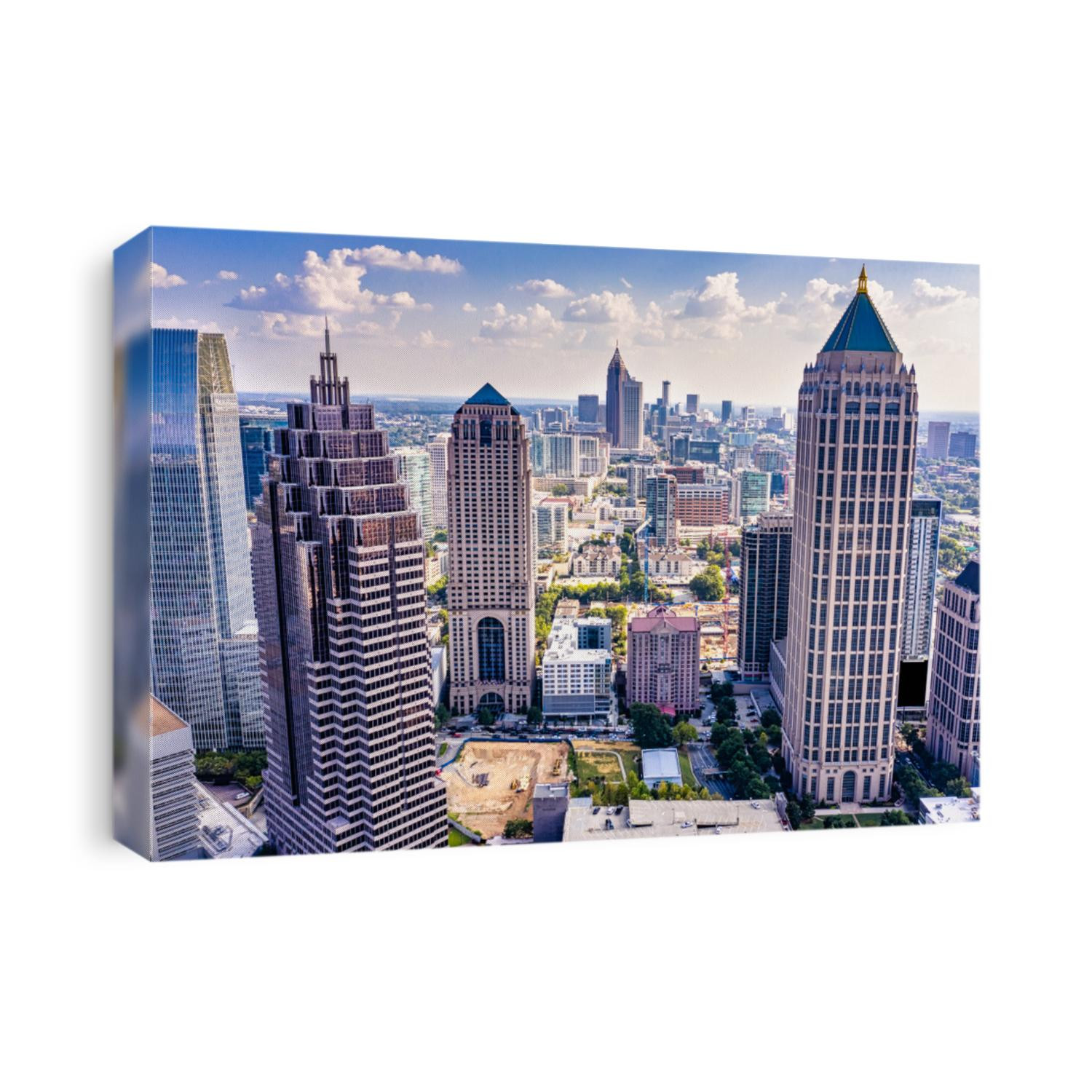 Aerial view downtown Atlanta skyline