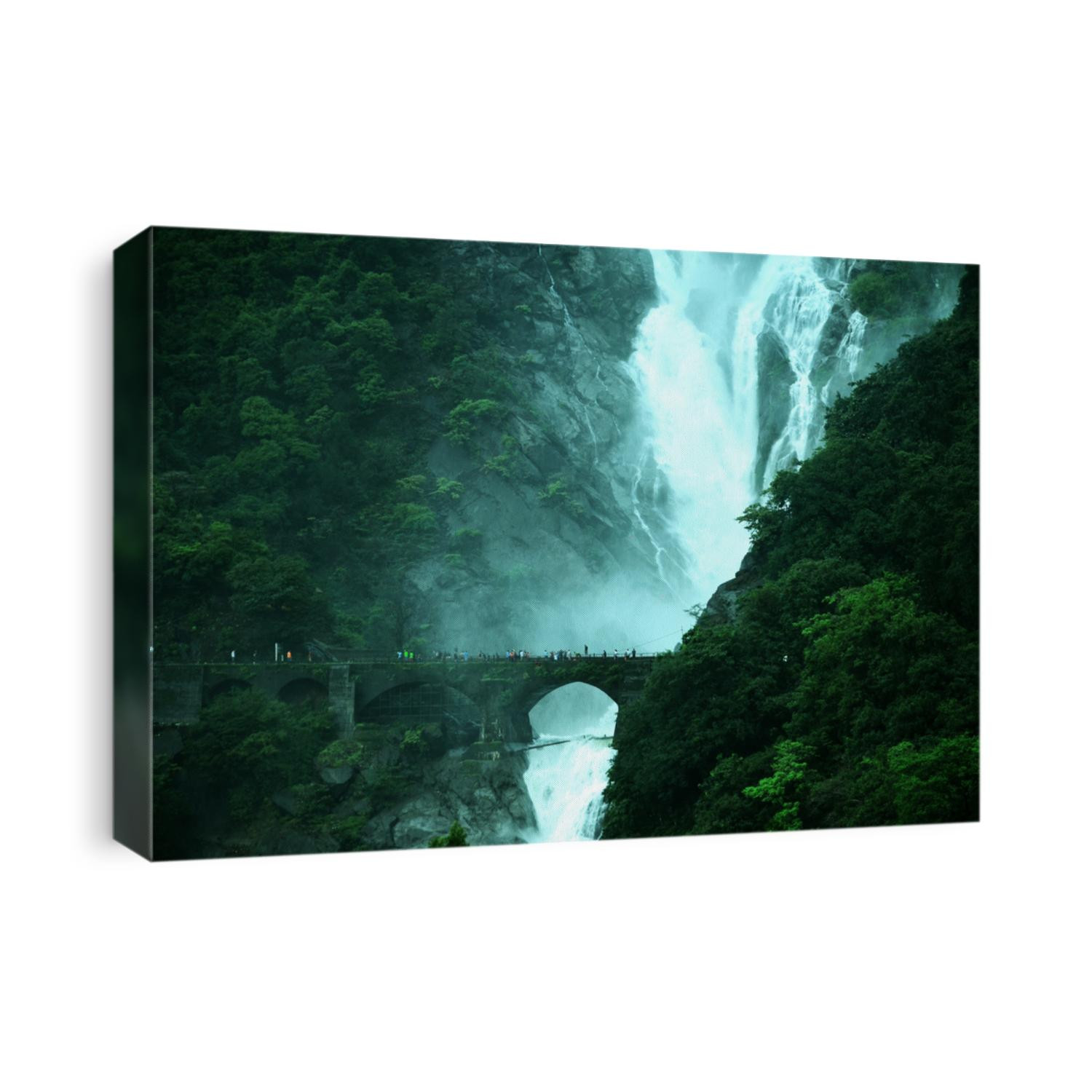 The railway bridge at Dudhsagar Waterfalls