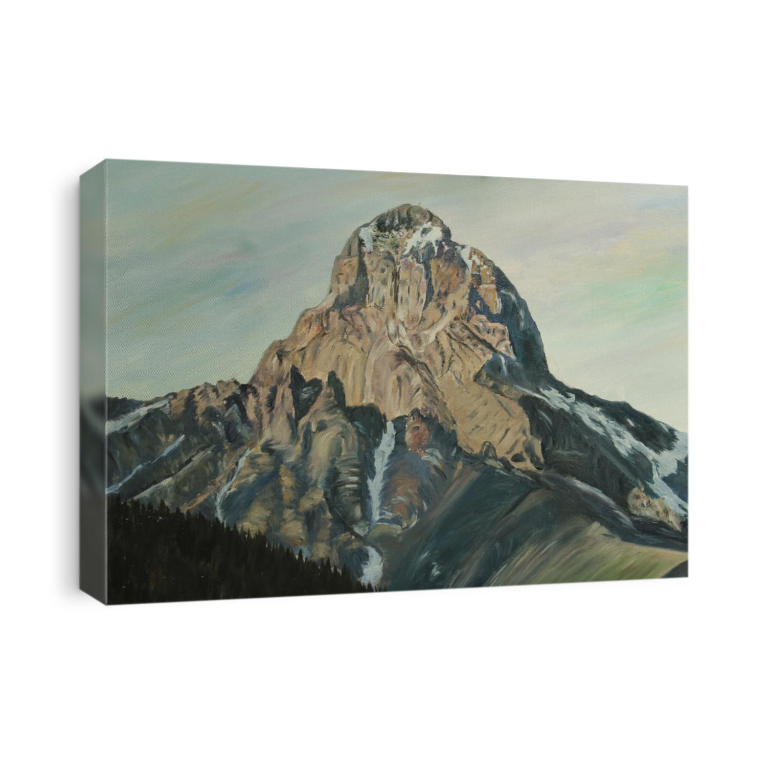 Mount Ushba peak and glacier
