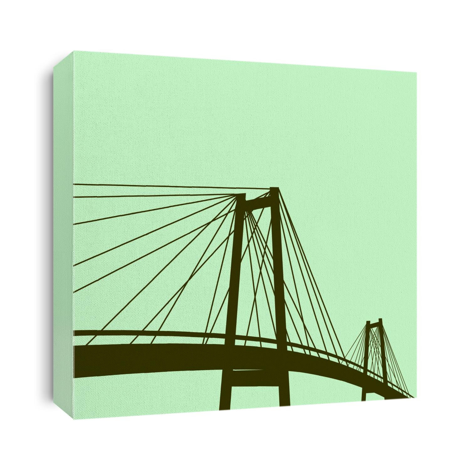 bridge silhouette vector illustration