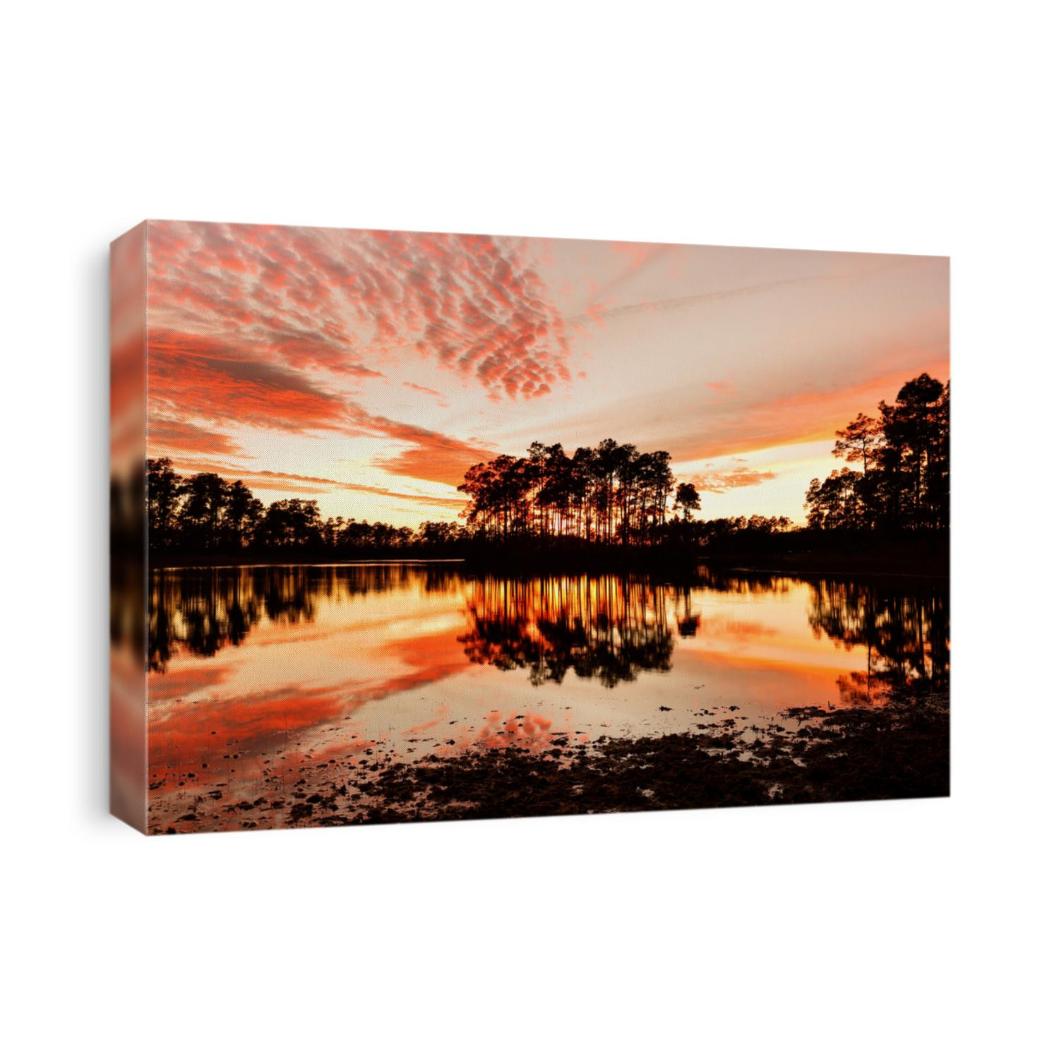 Long Pine Key Lake at Sunset, Everglades National Park, Florida, USA. Everglades National Park is a U.S. National Park in Florida that protects the southern 20 percent of the original Everglades