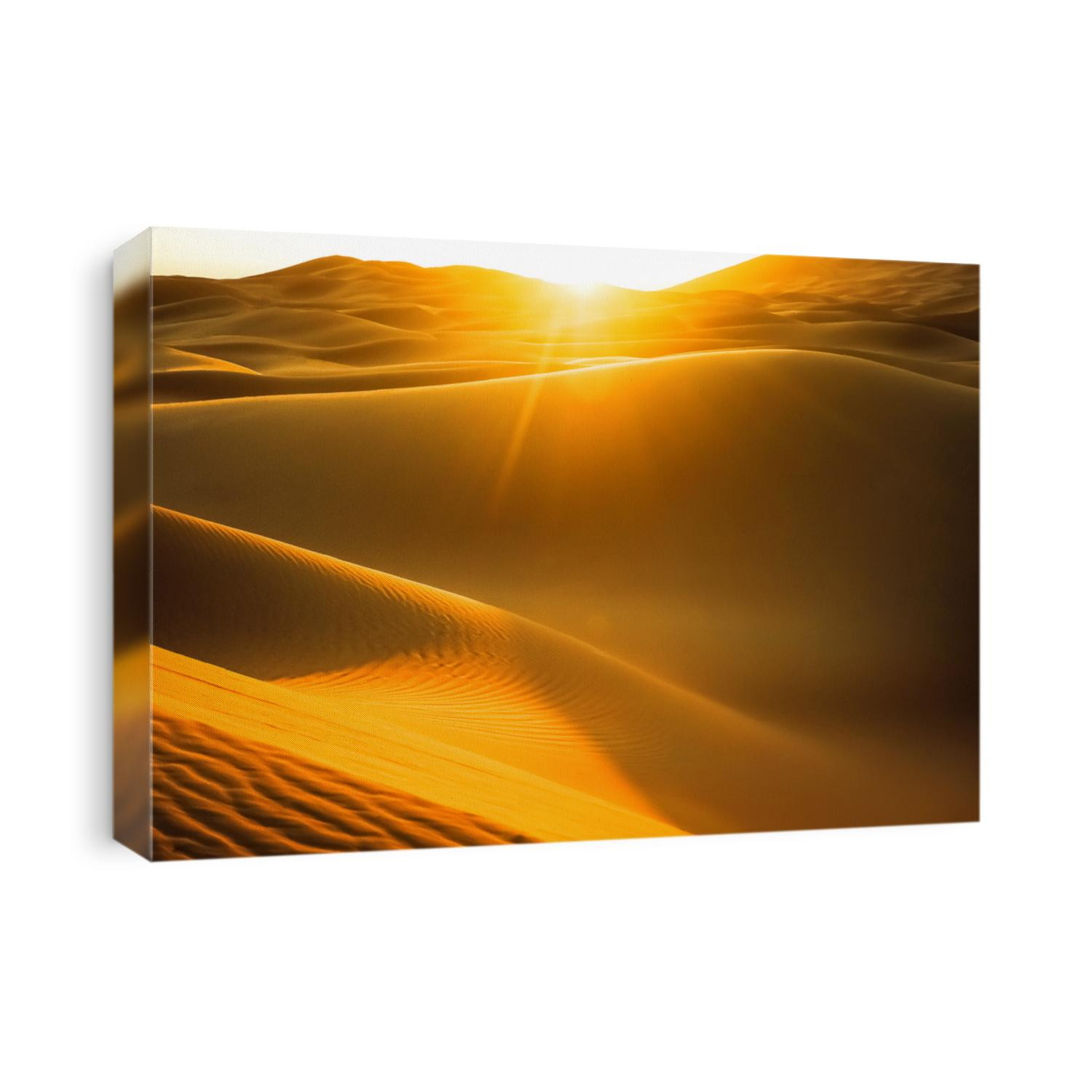 Beautiful sand dunes in the Sahara desert