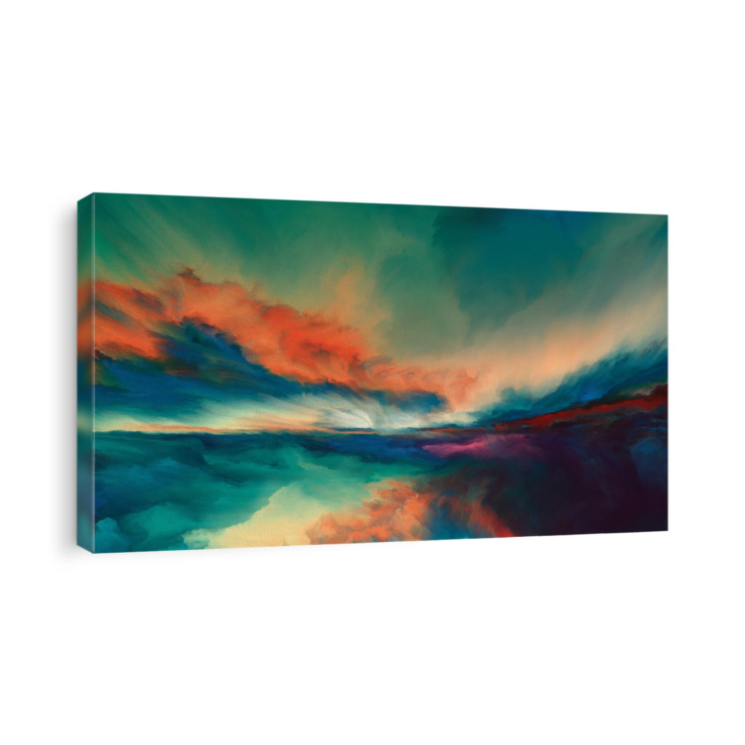 Sunsets of Never series. Landscape of virtual paint.