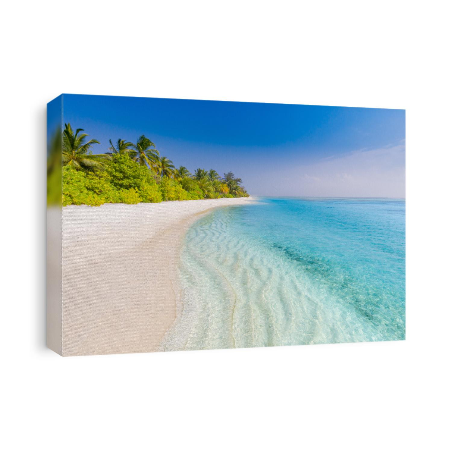 Landscape of paradise tropical island beach. Luxury design of tourism for summer vacation holiday destination concept.