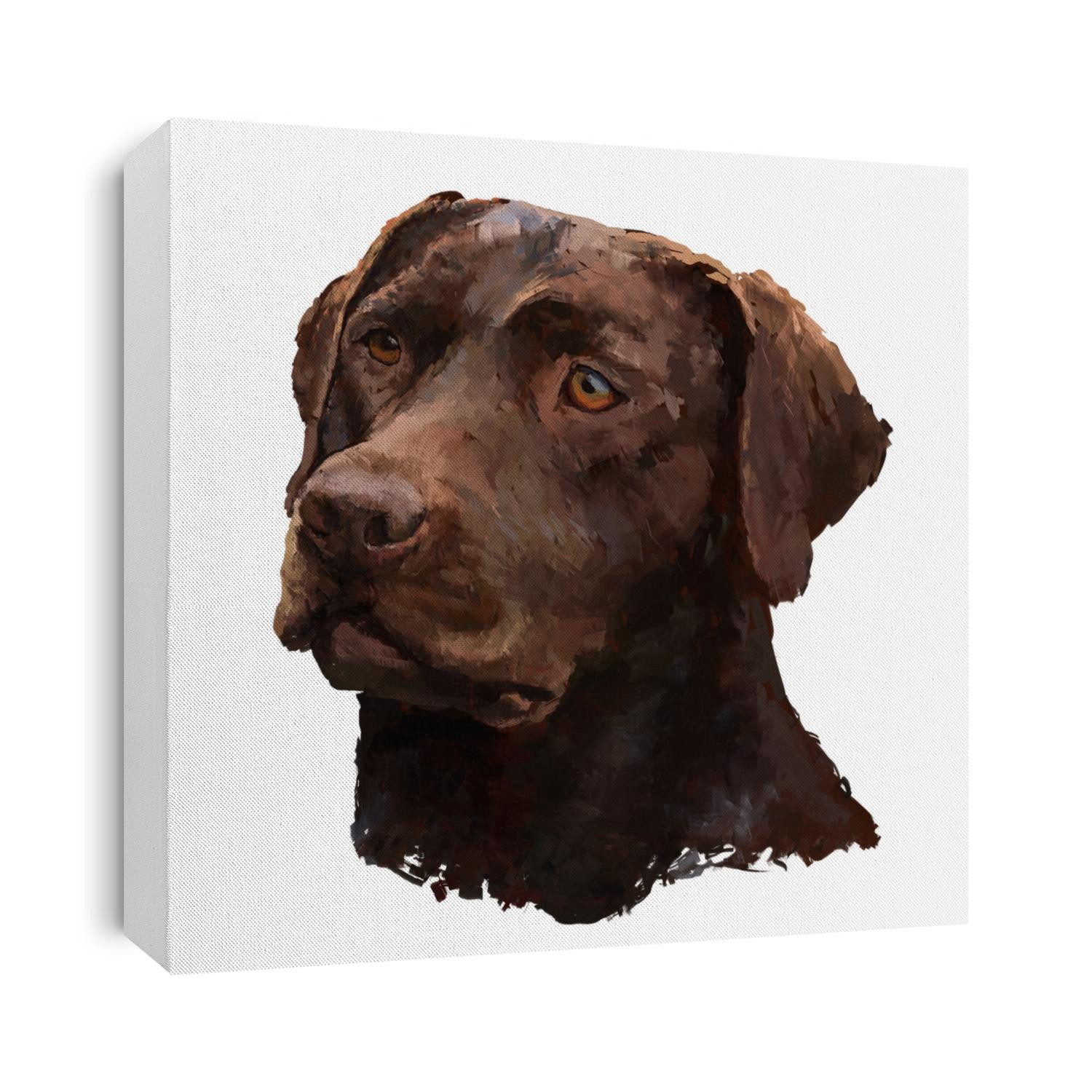 labrador/ oil painting on canvas, painted pen tablet