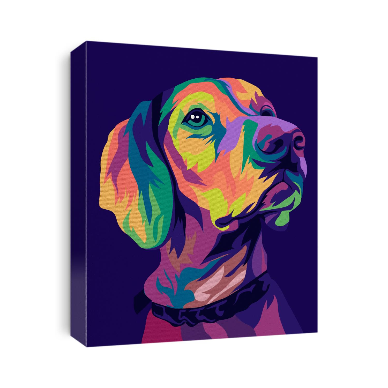 labrador retriever in pop art style illustration
