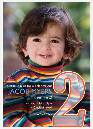 Terrific Two Kids' Birthday Invitations