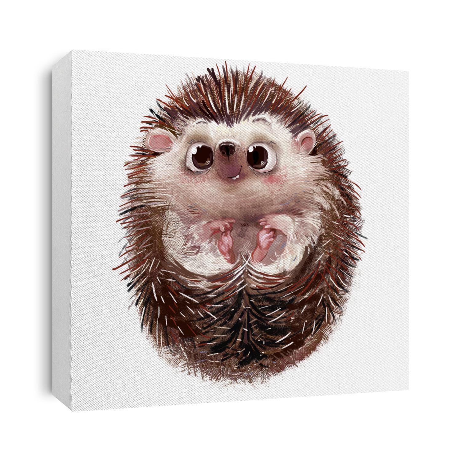 cute lovely little hedgehog character