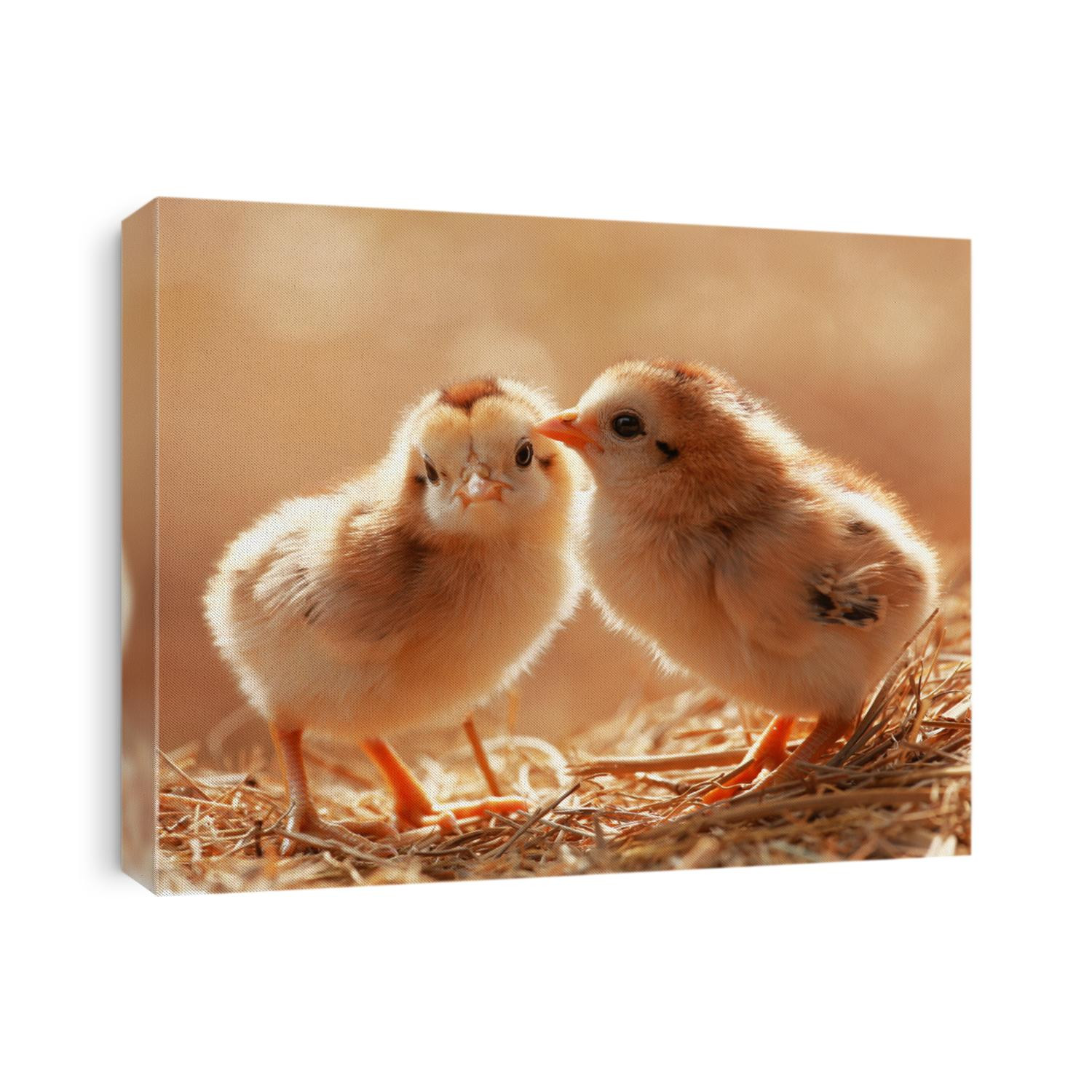 Cute Babies Chicken on nature background