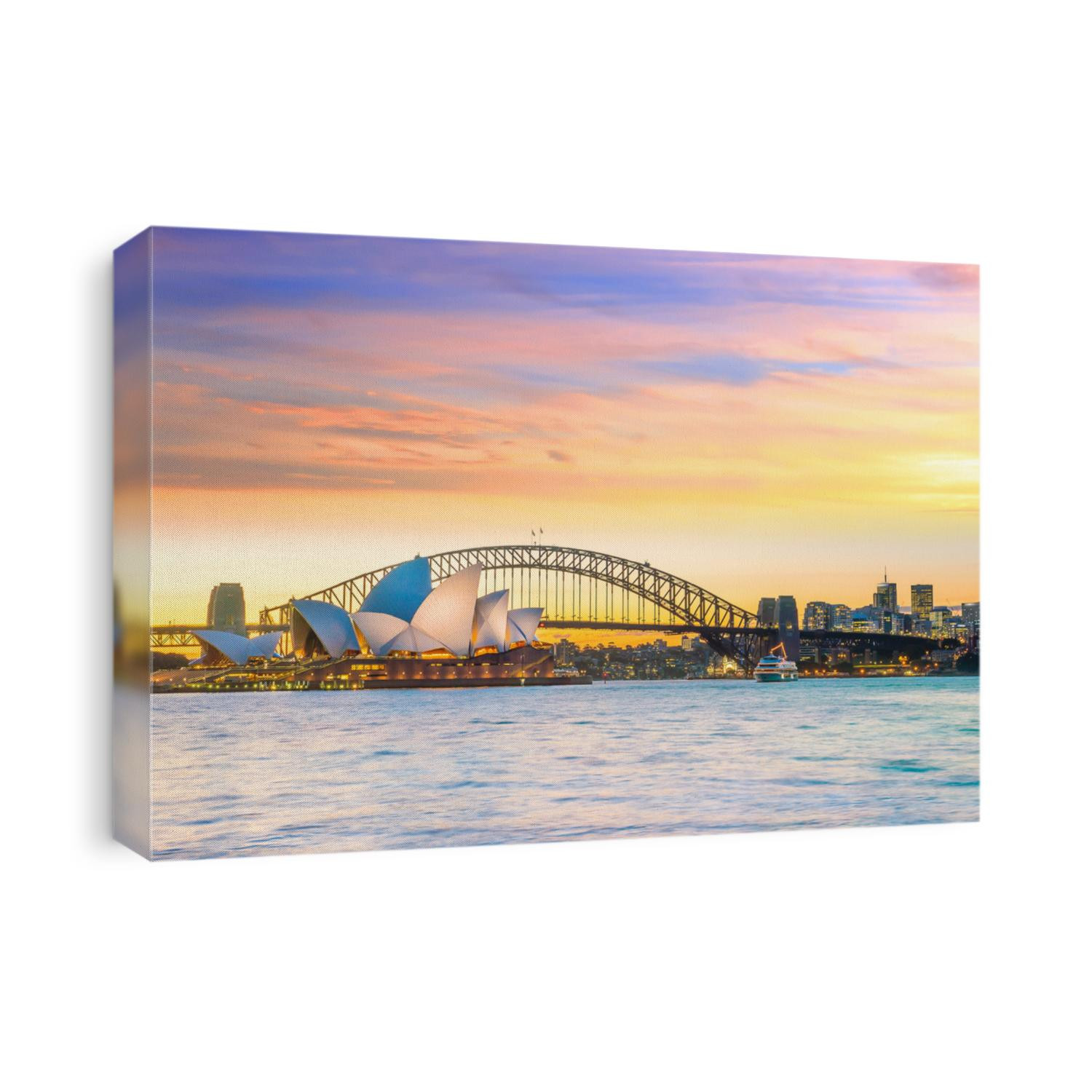 Downtown Sydney skyline in Australia at twilight